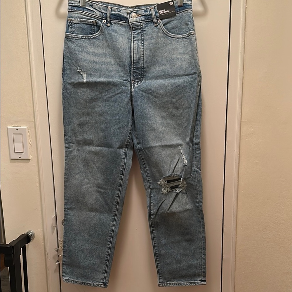 Express Stylish Distressed Blue Jeans